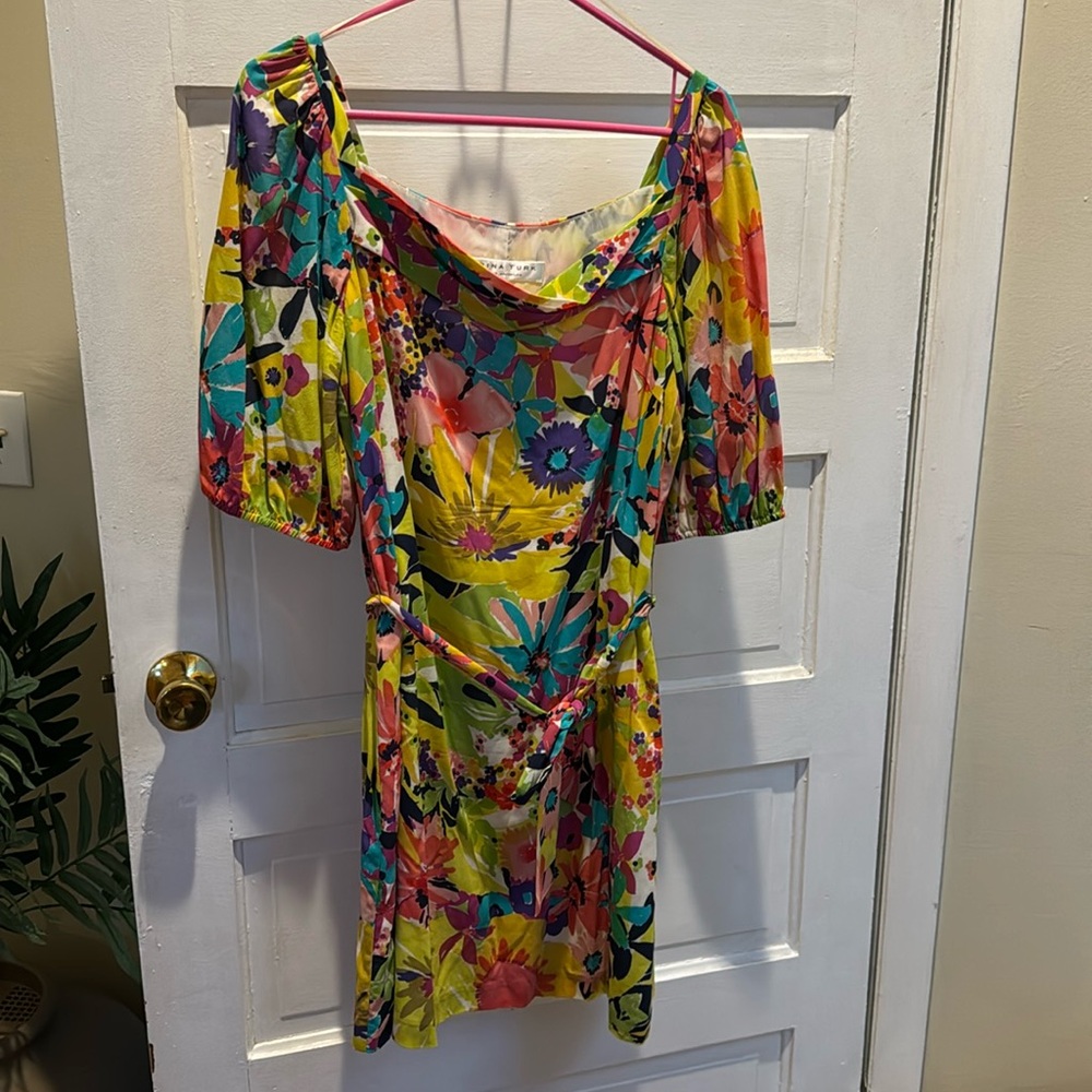 Trina Turk Watercolor Floral Print Dress size 10
